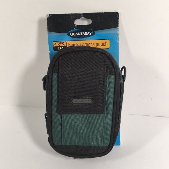 NWT Quantaray Black and Forest Green Camera Bag Pouch QR436 - Picture 1 of 11